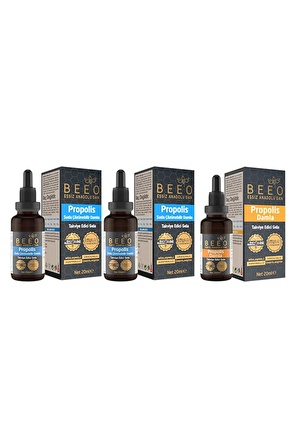 Beeo 2 Adet 20 ml Suda Çözünür Propolis Damla 1 Adet 20 ml Propolis Damla