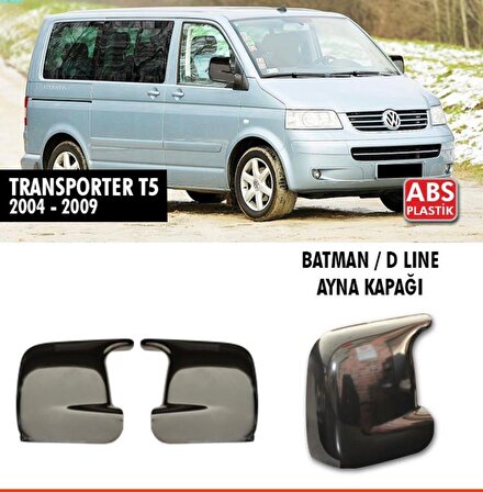 Transporter T5 Yarasa Batman Ayna Kapağı Plastik Parlak Siyah 2004-2009 Arası
