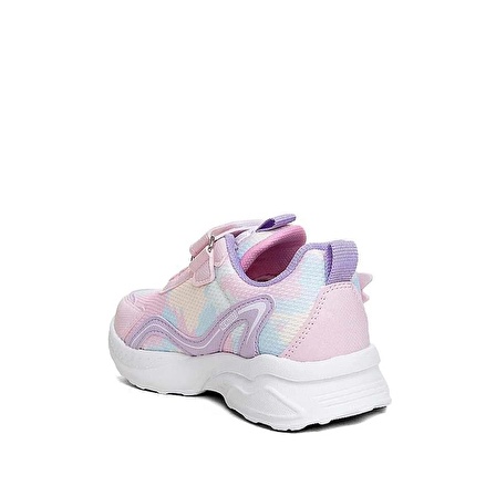 Günlük Kız Çocuk Pembe Lila Fuji Anaroklu Sneaker Lastik Bağcıklı Hologram Cırtlı Hafif Hello