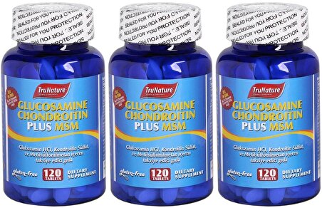 Trunature Glukozamin Kondroitin Plus Msm 3x120 Tablet Glucosamine Chondroitin 