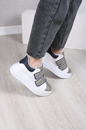 Kadın Günlük Cırtlı Yürüyüş Sneaker Ayakkabı TS1130