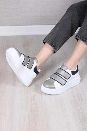 Kadın Günlük Cırtlı Yürüyüş Sneaker Ayakkabı TS1130