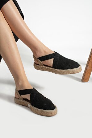 Kadın Örme Arkası Lastikli Sandalet TS1171