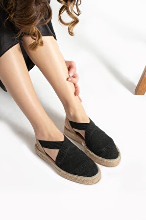 Kadın Örme Arkası Lastikli Sandalet TS1171