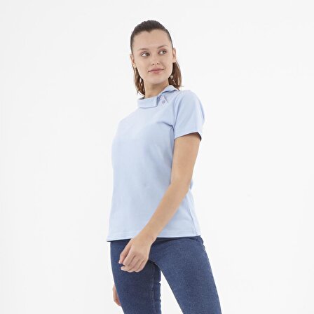 Think Simple Kadın Polo Yaka T-Shirt Mavi