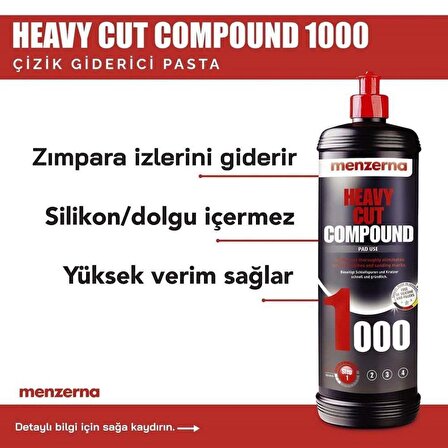 Menzerna Heavy Cut Compoud 1000 - Çizik Çıkarıcı Pasta 1 lt