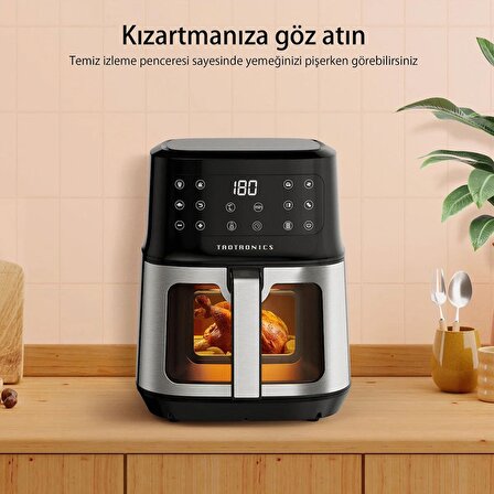 TaoTronics TT-AF011 5 Litre 8 İşlevli Camlı AIRFRYER