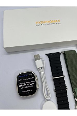 TekizTeknoloji Ultra Hk8 Pro Max Gümüş Akıllı Saat