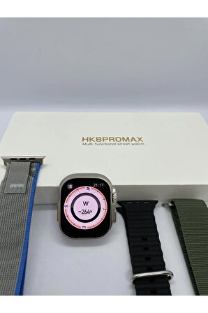 TekizTeknoloji Ultra Hk8 Pro Max Gümüş Akıllı Saat