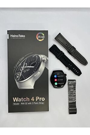Haino Teko Watch 4 Pro RW32 Curved Amoled Ekran 3 Kordon Akıllı Saat