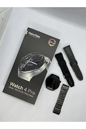 Haino Teko Watch 4 Pro RW32 Curved Amoled Ekran 3 Kordon Akıllı Saat