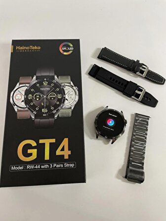 Haino Teko RW44 GT4 Max Amoled Ekran 3 Kordonlu Akıllı Saat Smart Watch