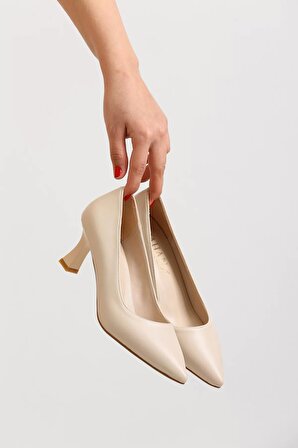 Kadın Klasik Topuklu Ayakkabı 0002 - Ten