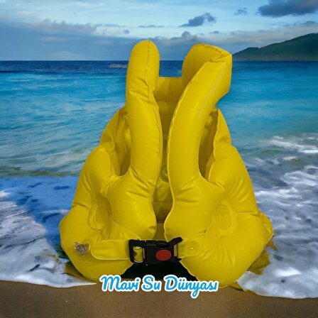 Can Yeleği Sarı Renk 2-4 Yaş Çocuk İçin Deniz Havuz  - Mavi Su Dünyası