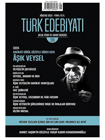 Türk Edebiyatı 598.Sayı Ağustos 2023