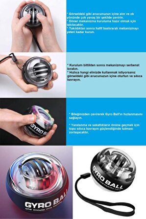 Resistance Trainer Edge Gyro - Power Wrist Ball - Bilek Kol Güçlendirici Egzersiz Topu