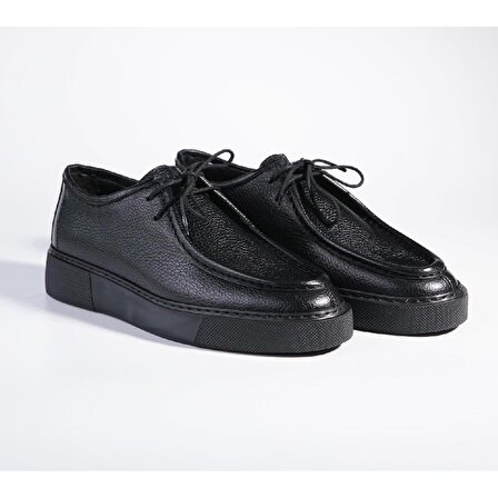 Sisley Siyah Model Siyah Erkek Hakiki Deri Ayakkabı