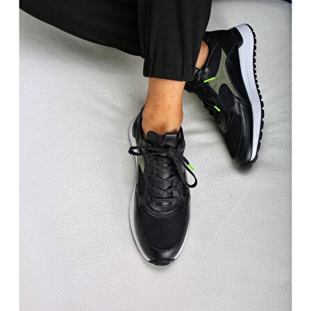 Franc Ocean Model Siyah Erkek Hakiki Deri Ayakkabı