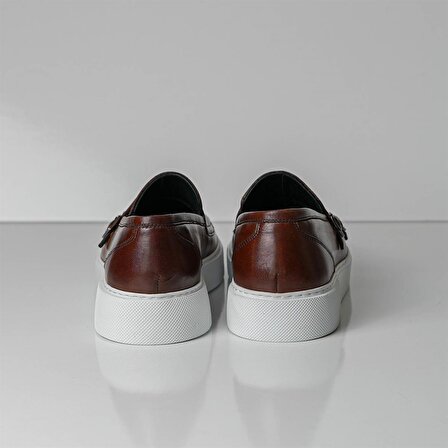 %100 Hakiki Deriden Üretilmiş Taba Renk Casual Erkek Ayakkabı - Online Model