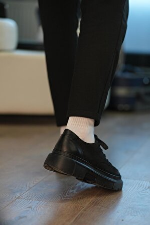 Mahi Model Hakiki Deri Erkek Siyah Casual Ayakkabı 