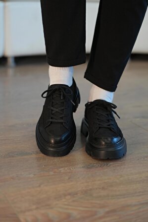 Mahi Model Hakiki Deri Erkek Siyah Casual Ayakkabı 