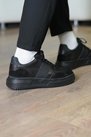 Missouri Model Hakiki Deri El Yapımı Erkek Siyah Casual Ayakkabı