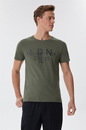 Ellery Erkek Bisiklet Yaka T-Shirt Olive