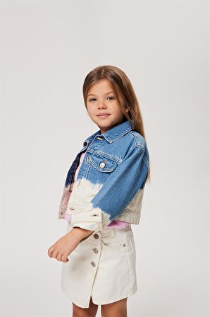 Delmare Kız Çocuk Jean Ceket Denım