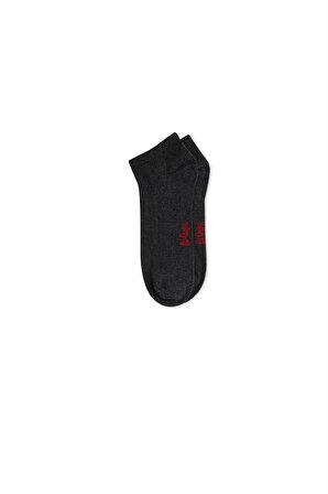 Jayden Erkek 2'Li Patik Çorap Siyah - Antrasit