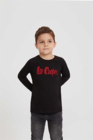 Logon Erkek Çocuk Sweatshirt Siyah