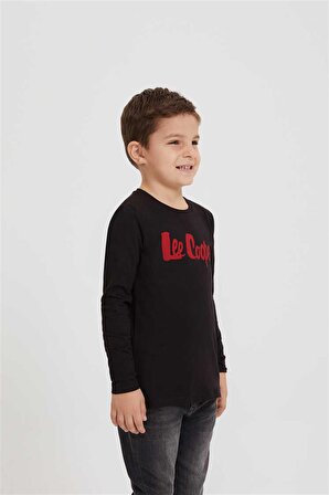 Logon Erkek Çocuk Sweatshirt Siyah