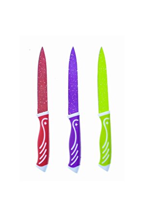 Plastik Saplı Renkli Bıçak