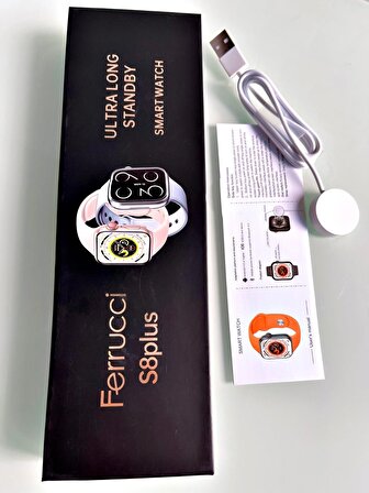 Ferrucci S8plus Ultra Long Standby Smart Watch Akıllı Kol Saati  Sesli Konuşma Yapabilir Mesaj Ve Bildirimlerinizi Görebilirsiniz FC-SMART-S8 PLUS.21