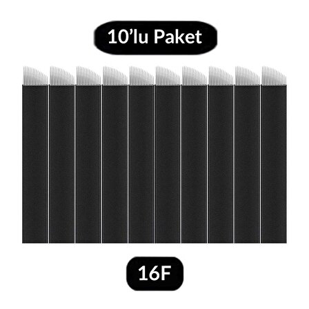 ADANİL Kalıcı Makyaj 16 Pin Microblading İğnesi 16F 10'lu Paket İğne