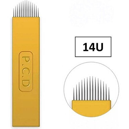 10 Adet Pcd 0.25mm Kalınlık Kalıcı Makyaj Microblading Iğnesi 14U