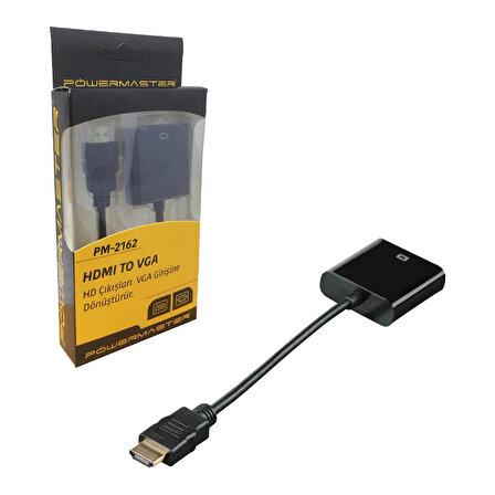 POWERMASTER PM-2162 HDMI TO VGA ÇEVİRİCİ ADAPTÖR SES ÇIKIŞSIZ