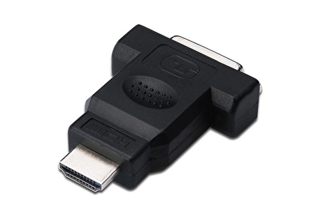 HDMI  DVI-I Adaptörü, HDMI Tip A (19) erkek - DVI-I (24 + 5) dişi, HDMI 1.3, siyah renk