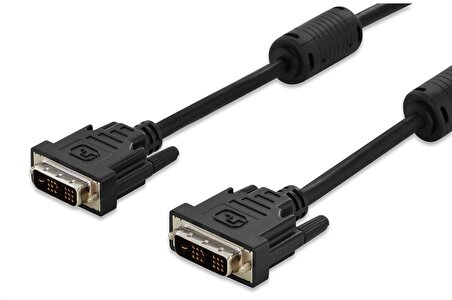 Digitus DVI-D Bağlantı Kablosu, DVI-D (18+1) Erkek - DVI-D (18+1) Erkek, 2x Ferrite Kömürlü, 3 metre, UL, AWG 30, siyah
Digitus DVI connection cable, DVI(18+1), 2x ferrit M/M, 3.0m, DVI-D Single Link, bl