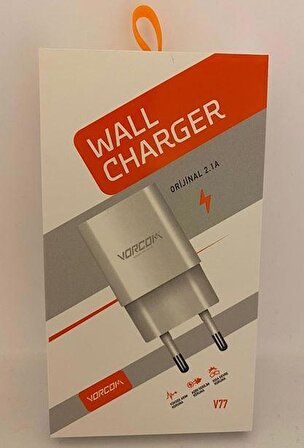 VORCOM ECOTECH WALL CHARGER E77 5 VOLT 2.1 AMPER USB BAŞLIK ADAPTÖR