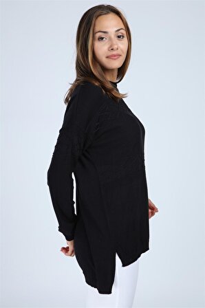 FTZ Women Kadın Mini Cep Detaylı Triko Siyah