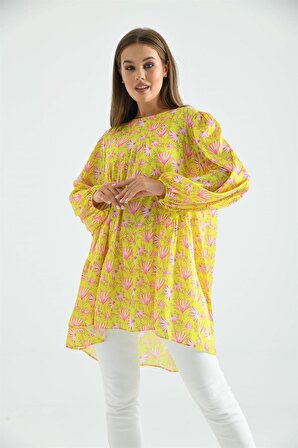 Ftz Women Kadın Empirme Tunik Sarı