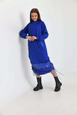 Ftz Women Kadın İki İp Elbise Saks Mavi