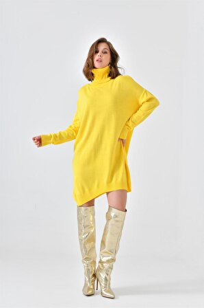 Ftz Women Kadın Düz Basic Tunik Sarı 20489