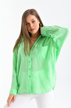 FTZ Women Kadın Gömlek Yeşil