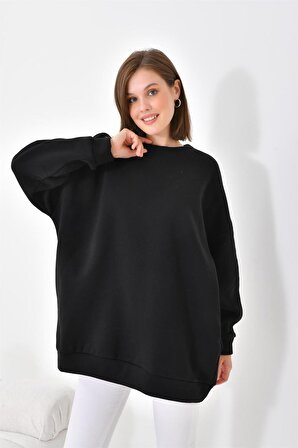 Ftz Women Kadın 3 İp Şardonlu Sweatshirt Siyah 10001
