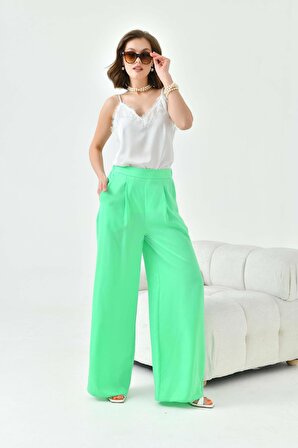 Ftz Women Kadın Lastikli Pantolon Yeşil 30770
