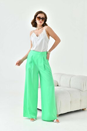 Ftz Women Kadın Lastikli Pantolon Yeşil 30770