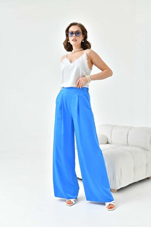 Ftz Women Kadın Lastikli Pantolon Mavi 30770