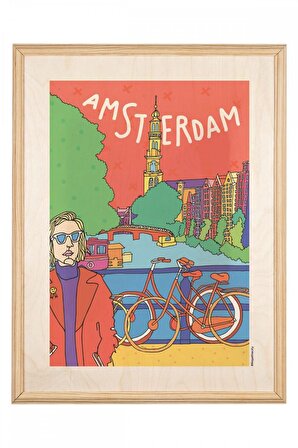 İkigai Amsterdam Ahşap Tablo