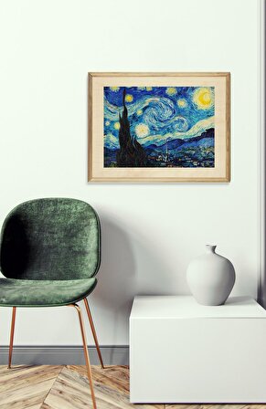 Van Gogh Yıldızlı Gece Ahşap Tablo
